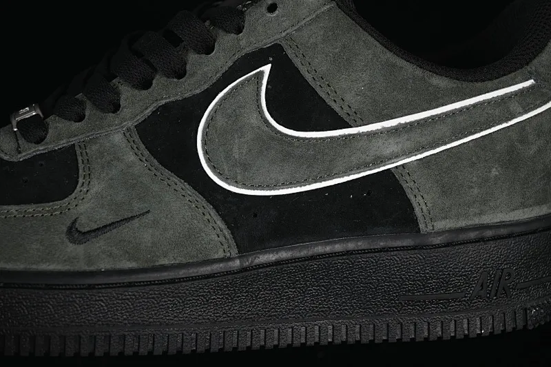 All Categories Nk Air Force 1 Air Force Series Nk Air Force 1 Low Air Force Low Nike Air Force 1'07 Low Army Green Black Autumn and Winter Suede Air Force One Low Casual Sneakers ZH0316-132